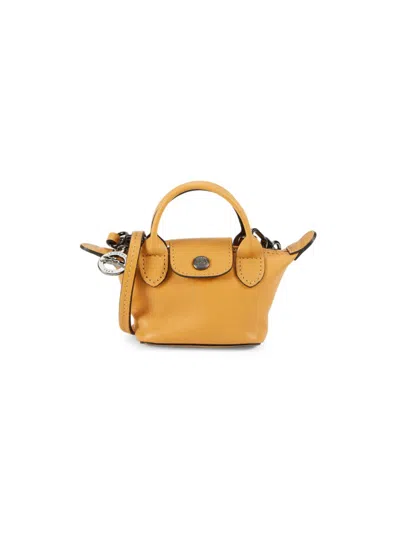 Longchamp Women's Mini Leather Top Handle Bag In Yellow