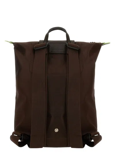 Longchamp "foldable Top Handle Adjustable Straps" Backpack In Brown