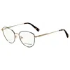 Longchamp Women's 53mm Blue Opticals In Gold