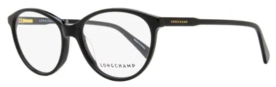 Longchamp Women's Oval Eyeglasses Lo2709 001 Black 53mm In Multi