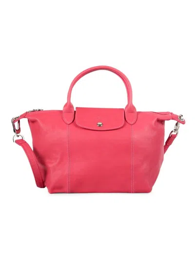 Longchamp Women's Packable Leather Tote In Red