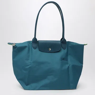 Longchamp Paon-coloured L Le Pliage Green Bag In Multicolor