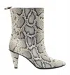 Longchamp Women's Python Print Leather Ankle Boots In Multi In Animal Print
