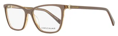 Longchamp Women's Rectangle Eyeglasses Lo2685 278 Metallic Nude 54mm In Multi