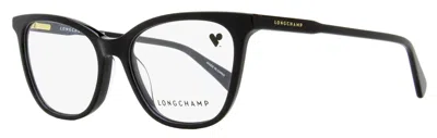 Longchamp Women's Rectangular Eyeglasses Lo2694 001 Black/gold 54mm In Multi