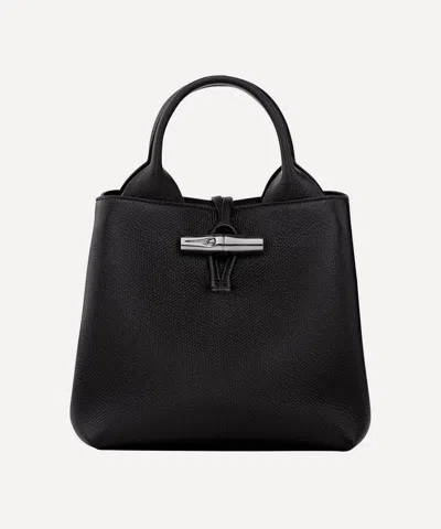 Longchamp Women's Small Le Roseau Top Handle Bag In Black
