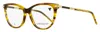 Longchamp Women's Soft Oval Eyeglasses Lo2727 238 Brown Horn 53mm In Yellow