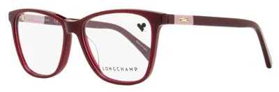 Longchamp Women's Square Eyeglasses Lo2700 601 Burgundy 52mm In Multi