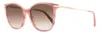 Longchamp Women's Square Sunglasses Lo660s 606 Rose Marble 54mm In Multi