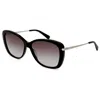 Longchamp Women's 56 Mm Grey Sunglasses In Black