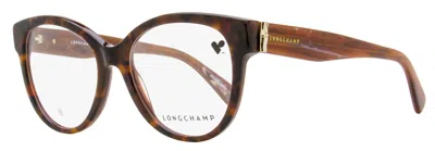 Longchamp Women's Tea Cup Eyeglasses Lo2714 230 Havana 52mm In Multi