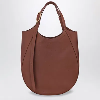 Longchamp Women's Textured Leather Shopping Bag In Brown