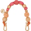 Longchamp Wood Bead Handle Strap In Multi