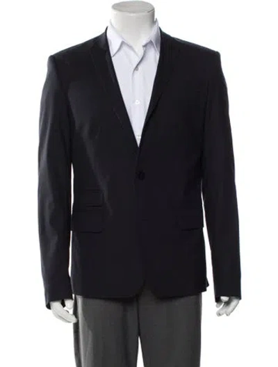 Pre-owned Longchamp Wool Blazer In Blue