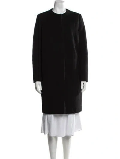 Pre-owned Longchamp Wool Coat In Black