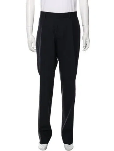 Pre-owned Longchamp Wool Dress Pants In Black