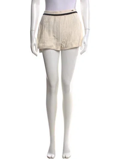 Pre-owned Longchamp Wool Mini Shorts In Neutral