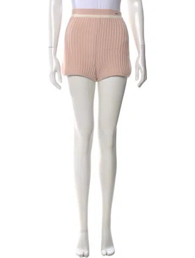 Pre-owned Longchamp Wool Mini Shorts In Pink
