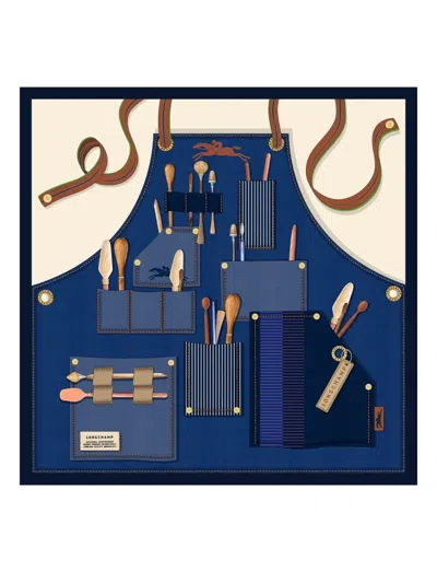 Longchamp Worker Scarf In Blue