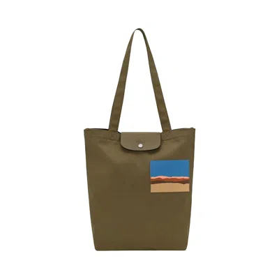 Pre-owned Longchamp X Caroline Hélain M Tote Bag 'olive' | Green | Women's Size Onesize