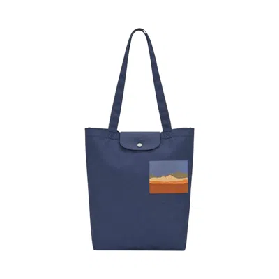 Pre-owned Longchamp X Caroline Hélain M Tote Bag 'thistle' | Blue | Women's Size Onesize