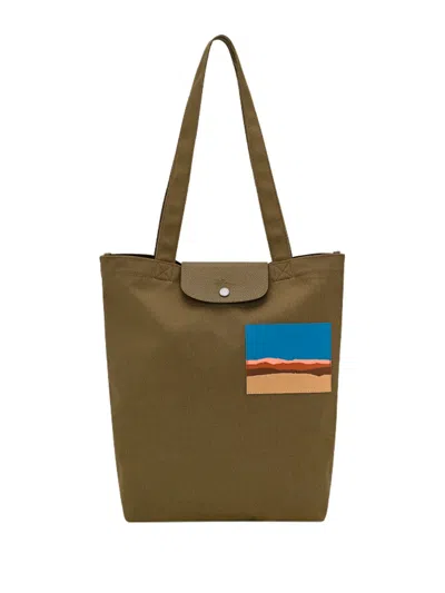 Longchamp X Caroline Hélain` Medium Tote In Green
