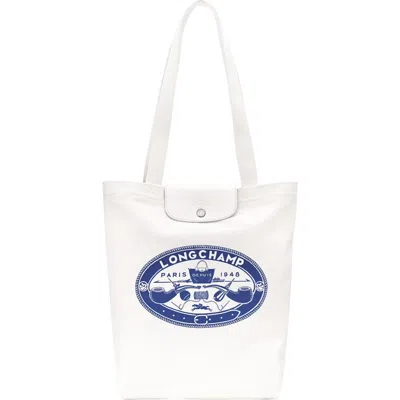 Longchamp X Constantin Riant Le Pliage Cotton Canvas Tote In Ecru