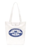 Longchamp X Constantin Riant Le Pliage Cotton Canvas Tote In Sand