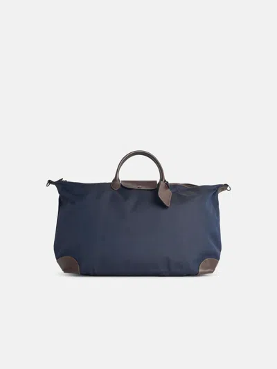 Longchamp 'xl Boxford' Blue Recycled Tela Travel Bag