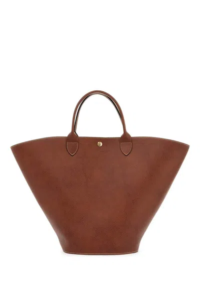 Longchamp Épure Xl Smooth Leather Tote Bag In Brown