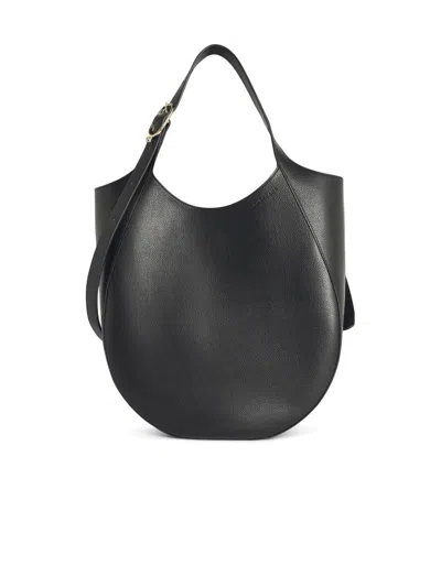 Longchamp Xl 'le Foulonné' Black Leather Bag