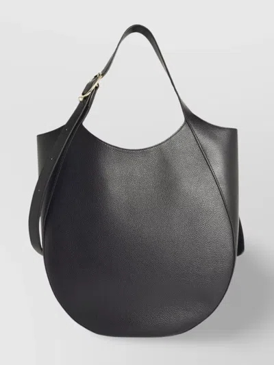 Longchamp Xl 'le Foulonné' Leather Bag In Black
