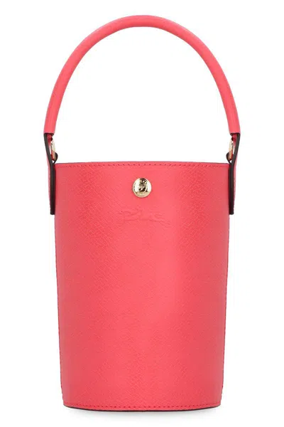 Longchamp Xs Épure Leather Bucket Bag In Pink