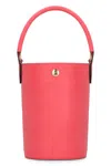 Longchamp Xs Épure Leather Bucket Bag In Red