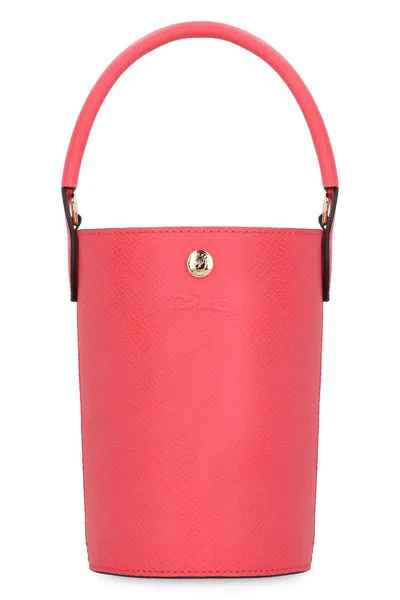 Longchamp Xs Épure Leather Bucket Bag In Red