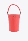 Longchamp Epure Leather Bucket Bag In Red