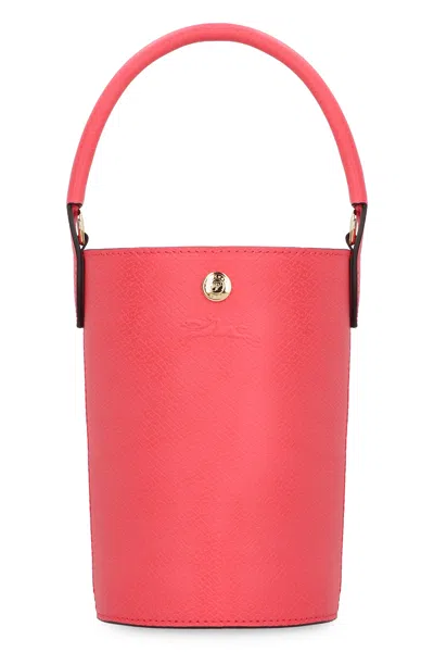 Longchamp Xs Épure Leather Bucket Bag In Pink