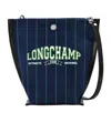 Longchamp Essential Xs Canvas Crossbody In Black