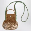 Longchamp Xs La Pliage Mesh Bag In Tobacco Colour In Blue
