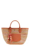 Longchamp Extra Small Le Pliage Panier Rainbow Top Handle Bag In Brown