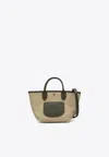 Longchamp Xs Le Pliage Basket Handbag In Green