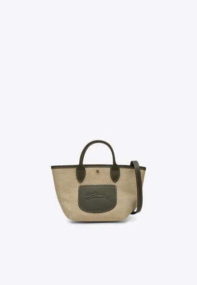 Longchamp Xs Le Pliage Basket Handbag In Green