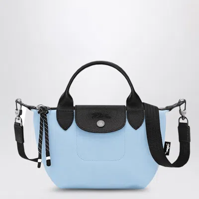 Longchamp Xs Le Pliage Energy Bag With Handle In Recycled Canvas In Sky Blue In Light Blue