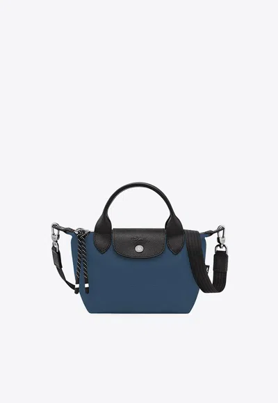 Longchamp Xs Le Pliage Energy Bag With Handle In Ink Blue Colour In Red