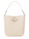Longchamp Extra Small Le Roseau Leather Bucket Bag In Neutral