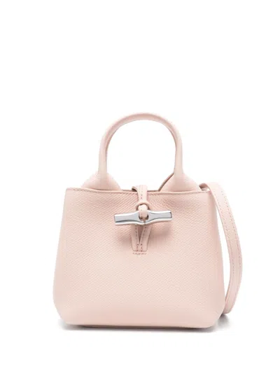 Longchamp Le Roseau Xs Leather Handbag In Pink