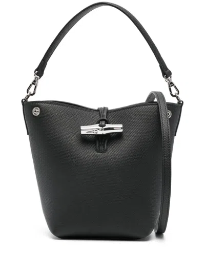 Longchamp Sac Seau Xs Le Roseau In Black