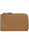 Longchamp Le Pliage Zippered Leather Cardholder