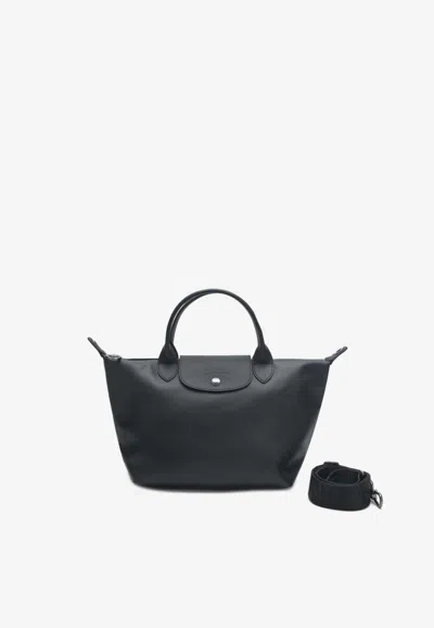 Longchamp Le Pliage Xtra S Leather Bag With Shoulder Strap In Schwarz