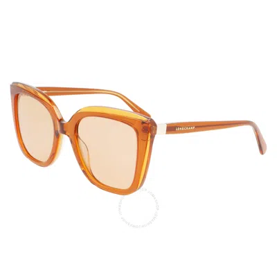 Longchamp Yellow Butterfly Ladies Sunglasses Lo689s 744 53 In Orange